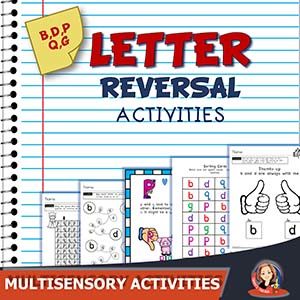 Letter reversal activities and worksheets from tammys toolbox