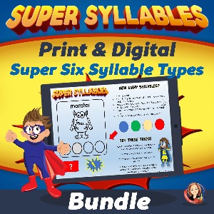 cover for super syllable types practice packet