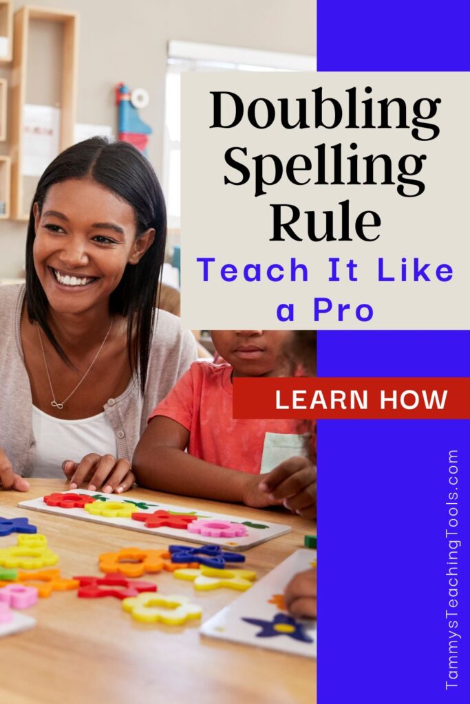 Teacher teaching 111 doubling spelling rule