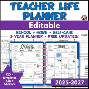 Teacher Life Planner for Time Management Cover 